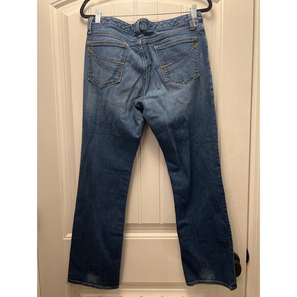 Gap Women’s Mid Rise Stretch Curvy Straight Ankle Denim Jeans Size 12/31 Blue - Picture 5 of 5